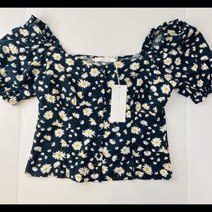 Lush Flower Print Size M Over The Shoulder Blouse